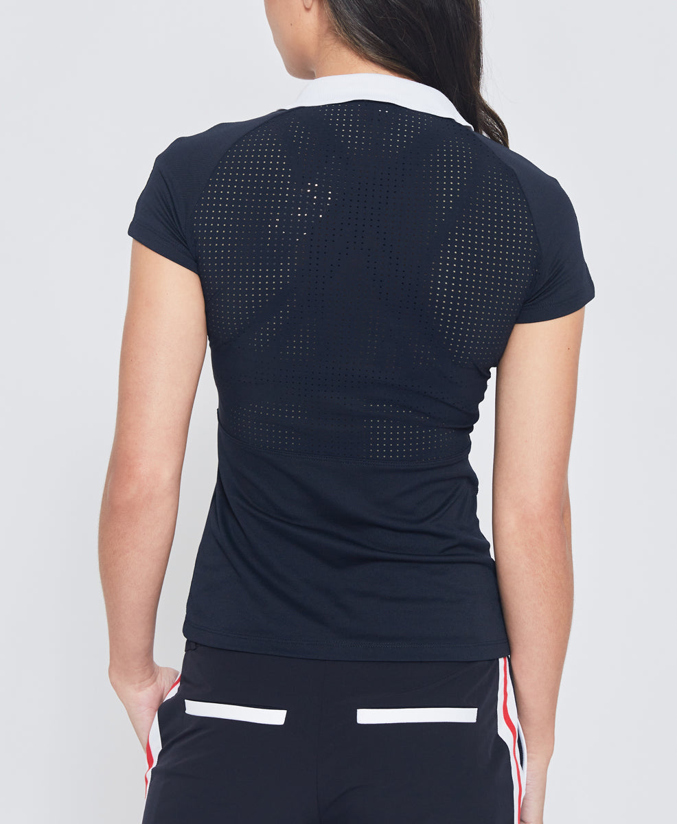 MESH ZIP PERFORMANCE POLO
