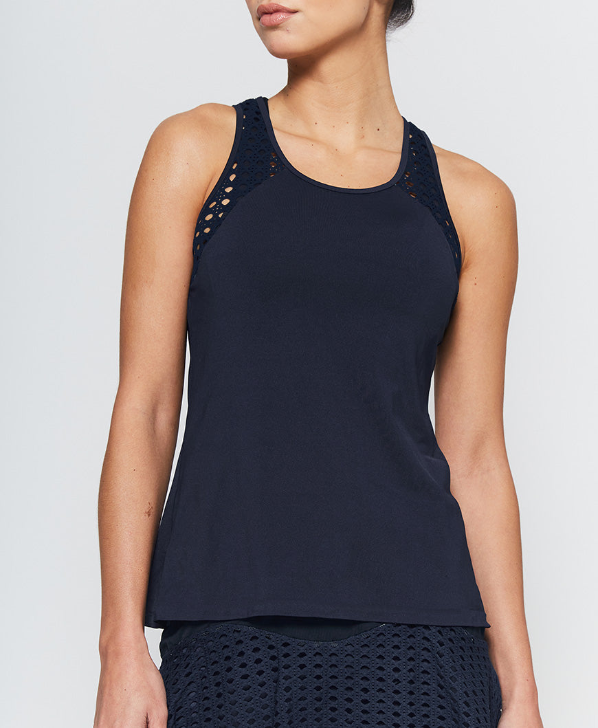 Navy Pointelle Tennis Set